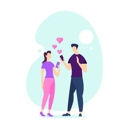 Couple dating  Illustration