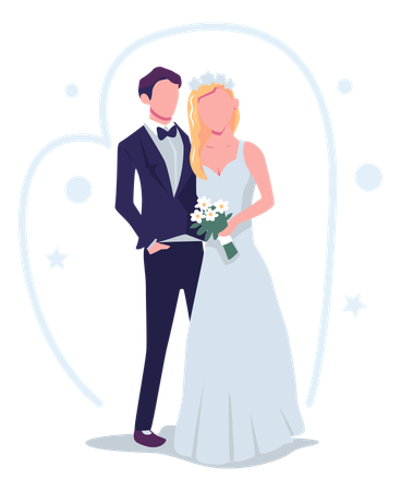 Couples de mariage  Illustration