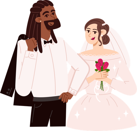 Couples de mariage  Illustration