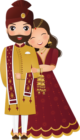 Couples de mariage  Illustration