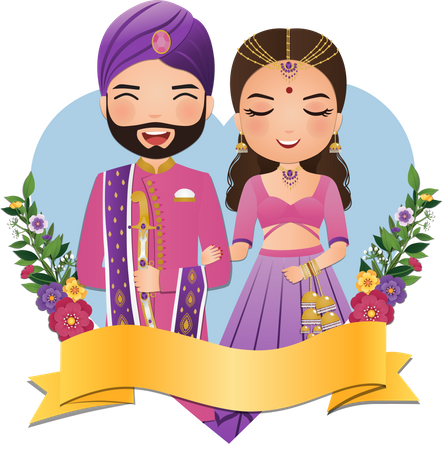 Couples de mariage  Illustration