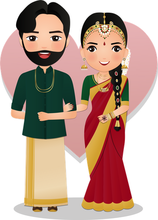 Couples de mariage  Illustration