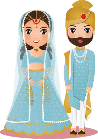 Couples de mariage  Illustration