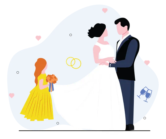 Couples de mariage  Illustration