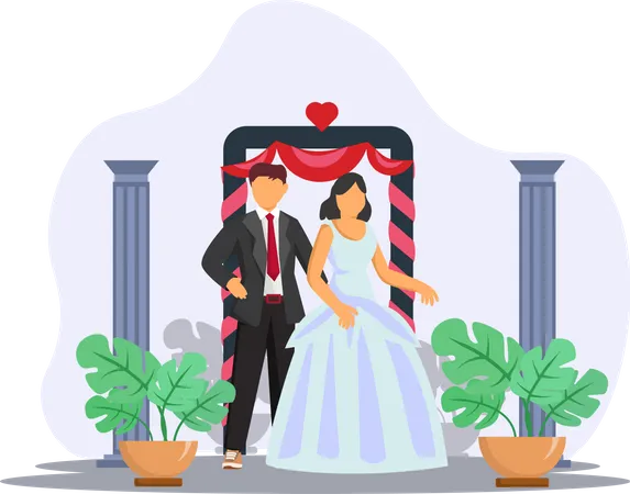 Couples de mariage  Illustration