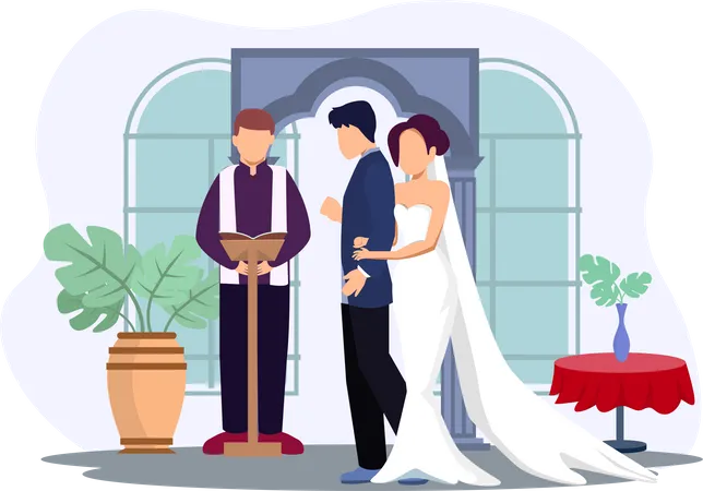 Couples de mariage  Illustration