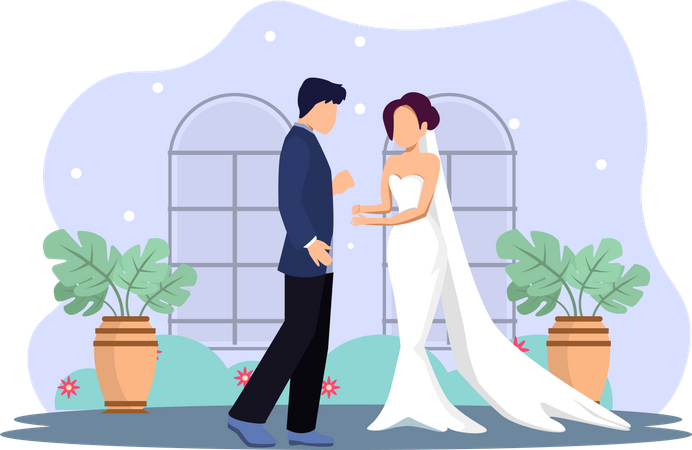 Couples de mariage  Illustration