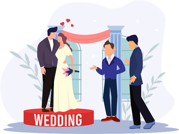 Couples de mariage  Illustration