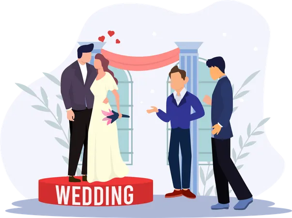 Couples de mariage  Illustration