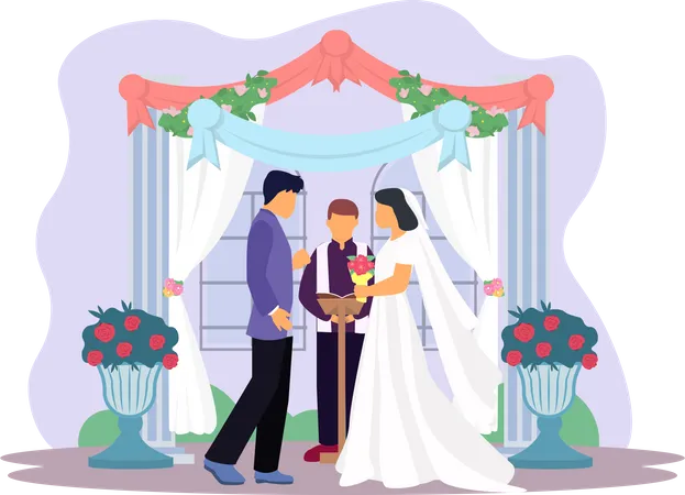 Couples de mariage  Illustration