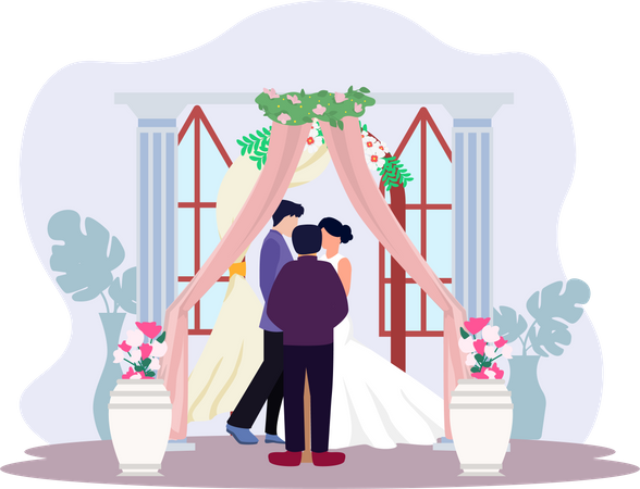 Couples de mariage  Illustration