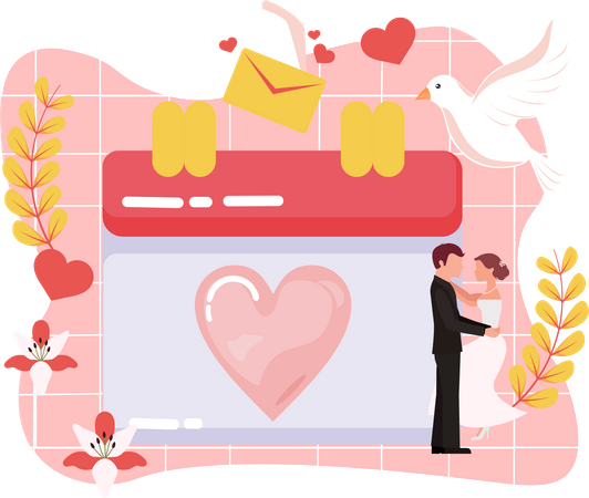 Couples de mariage  Illustration