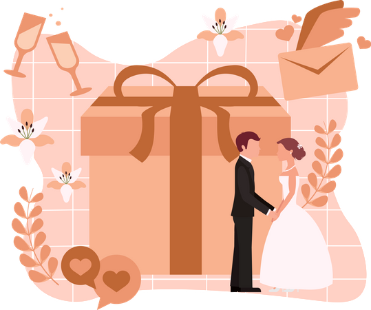 Couples de mariage  Illustration