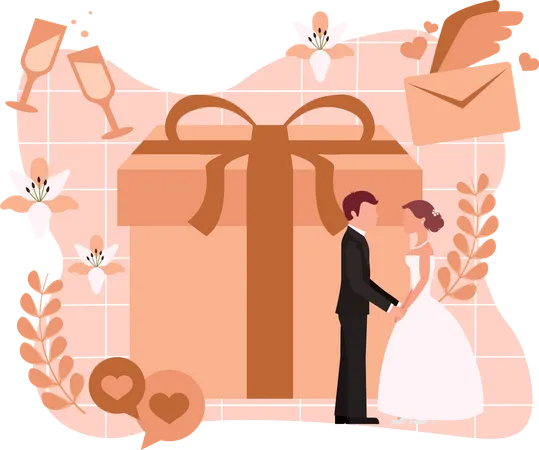 Couples de mariage  Illustration