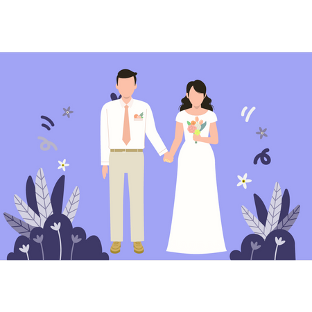 Couples de mariage  Illustration