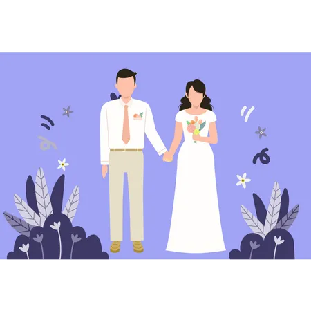 Couples de mariage  Illustration