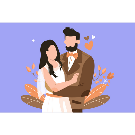 Couples de mariage  Illustration