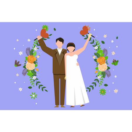 Couples de mariage  Illustration