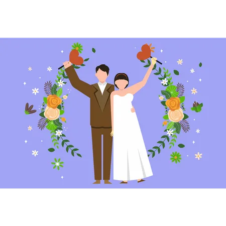 Couples de mariage  Illustration