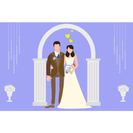 Couples de mariage  Illustration