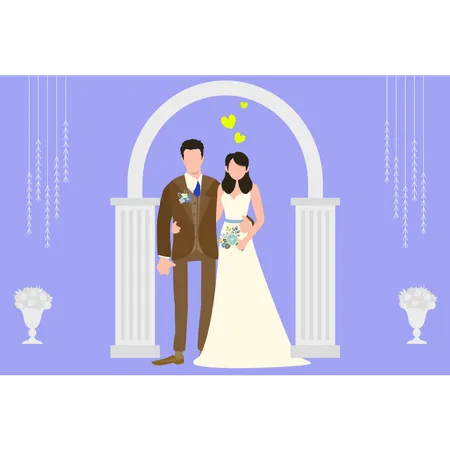 Couples de mariage  Illustration