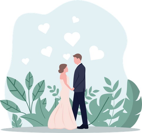 Couples de mariage  Illustration