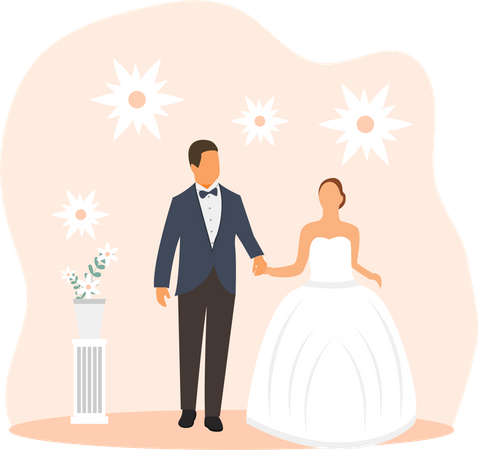 Couples de mariage  Illustration