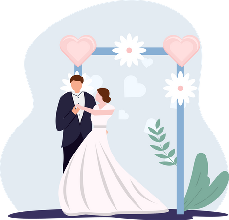 Couples de mariage  Illustration