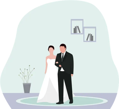 Couples de mariage  Illustration