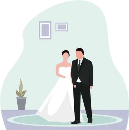 Couples de mariage  Illustration