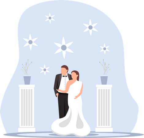 Couples de mariage  Illustration