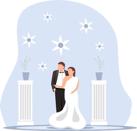 Couples de mariage  Illustration