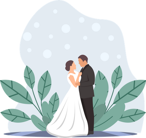 Couples de mariage  Illustration