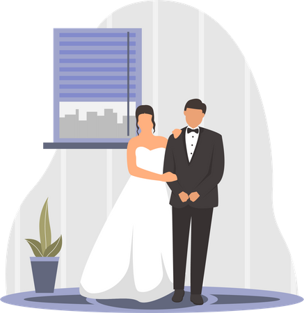 Couples de mariage  Illustration