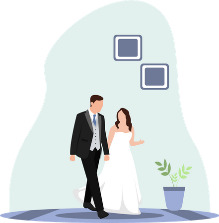 Couples de mariage  Illustration