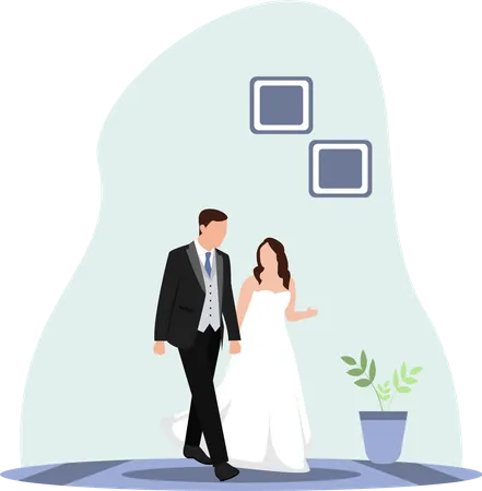 Couples de mariage  Illustration