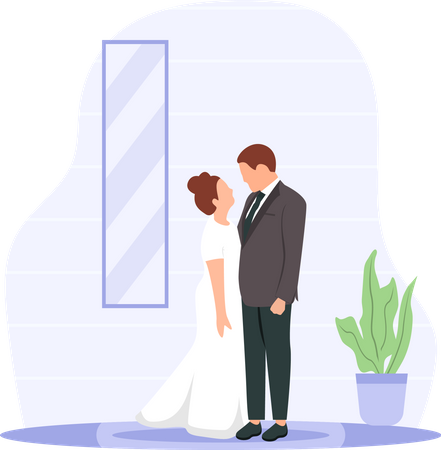 Couples de mariage  Illustration