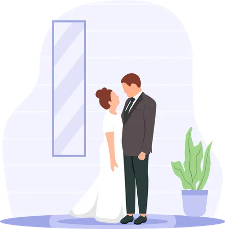 Couples de mariage  Illustration