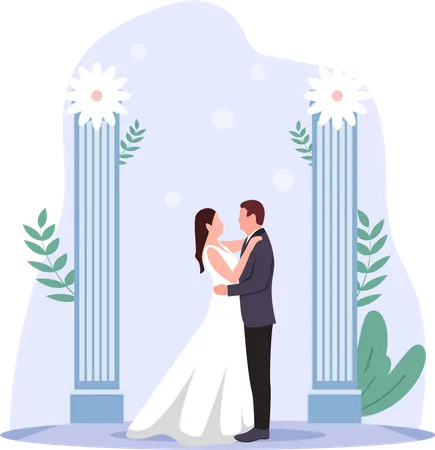 Couples de mariage  Illustration