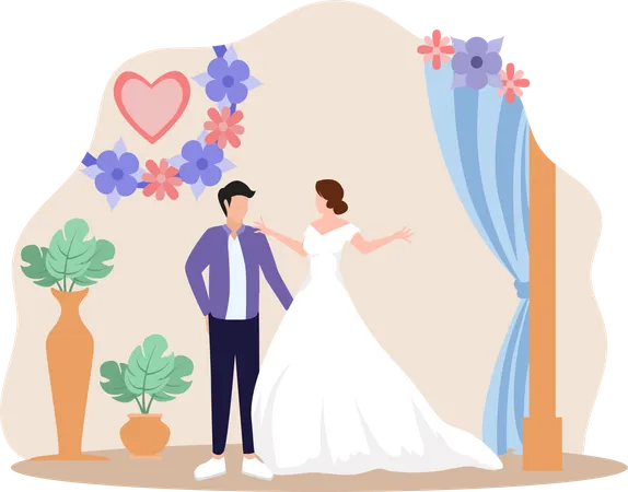 Couples de mariage  Illustration