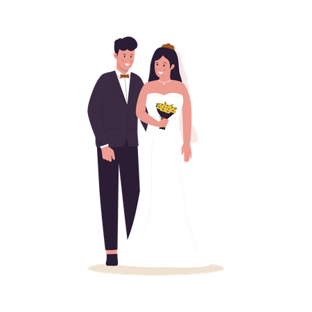 Couples de mariage  Illustration