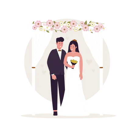 Couples de mariage  Illustration