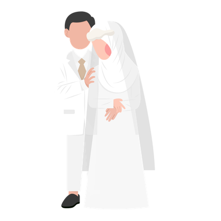 Couple de mariage musulman  Illustration