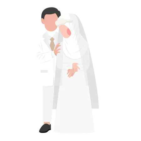 Couple de mariage musulman  Illustration