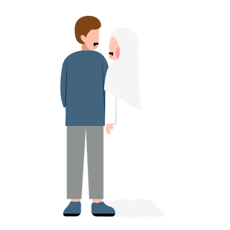 Couple de mariage musulman  Illustration