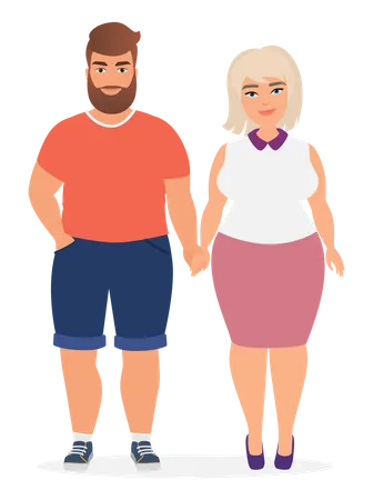 Couple debout ensemble  Illustration