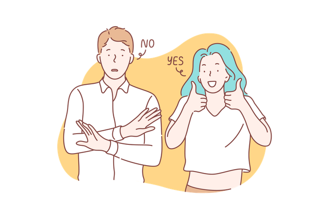 Couple disagreement  Illustration