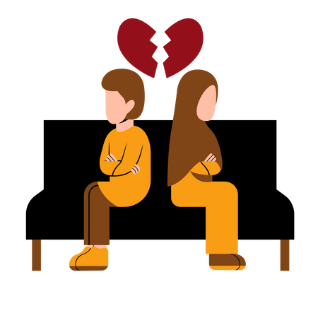 Couple divorcé  Illustration