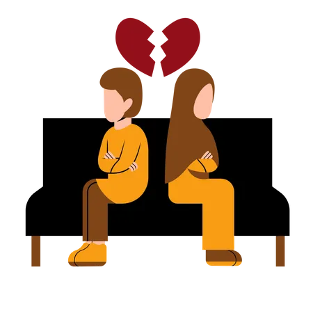 Couple divorcé  Illustration