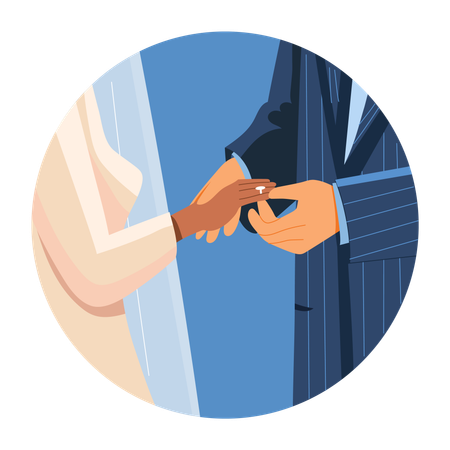 Couple doing Engagement  Illustration
